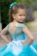  Vintage Turquoise Ruffle Flower Girl Dress